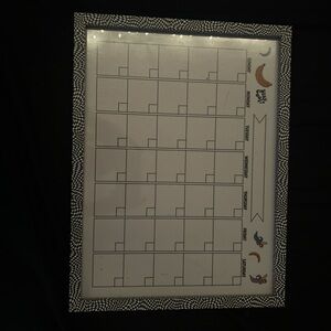 Monthly Planner with Black and White Border
